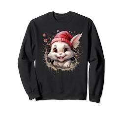 Weihnachtstier Durchbruch - Niedliches Kaninchen - Lustig Sweatshirt von From Dyzamora