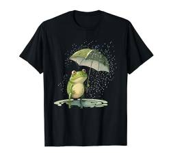 Frosch mit Regenschirm im Regen Ästhetik Frosch T-Shirt von Frosch Kollektion