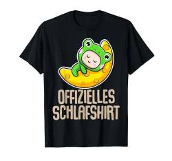 Offizielles Schlafshirt Pyjama Frosch Kröte Lustig Geschenk T-Shirt von Frosch Kröte Geschenkidee Langschläfer Faulenzer