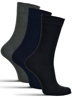 Frostfighter Herren Business Socken (12 Paar) Classic Farbkombinationen (Schwarz Blau Grau, 39-42) von Frostfighter