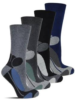 Frostfighter Herren Thermosocken (6x Paar) Winter Ski Strümpfe Vollfrottee Innenfutter (43-46, Muster 2) von Frostfighter