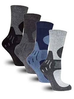 Frostfighter Herren Thermosocken (6x Paar) Winter Ski Vollfrottee Innenfutter, Schwarz Blau Grau, 43-46 von Frostfighter