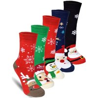 Frostfighter Thermosocken Weihnachtssocken (6 Paar) Anitipilling Innenfutter, Vollfrottee Innenfutter von Frostfighter