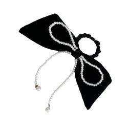 Elegante Schleife Haarspange Perlen Stoff Haarschleifen Für Frauen Haarband Übergroße Haarseil Haarspangen Haarschmuck Schleife Stirnband von Frotox