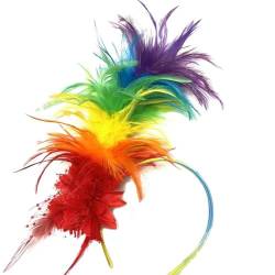 Feder Stirnband 1920er Jahre Gefiederter Fascinator Party Kopfschmuck Kopfbedeckung Haar Accessoire Für Frauen Halloween Karneval Verstellbares Haar Accessoire von Frotox