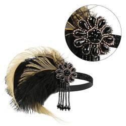 Feder Stirnband Cocktails Blingbling Kopfbedeckung Für Mädchen Party Haar Kopfbedeckung Brüllende 1920er Jahre Flapper Stirnbänder Flapper Stirnbänder Für Kinder von Frotox