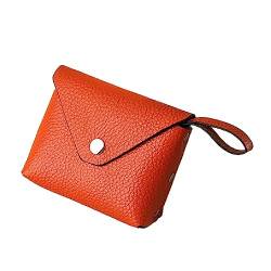 Frotox Männer Brieftasche Visitenkarte Münze Geldbörse Kleingeld Tasche Frauen Kartenhalter Tragbare Reise Karten Organizer Casual Use Mini Umschlag Brieftasche, Orange von Frotox