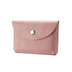 Herren Business Geldbörse Leder Kleingeld Tasche Frauen Tragbare Reise Karten Casual Use Kleine Leder Geldbörse für Männer, rose, single layer von Frotox