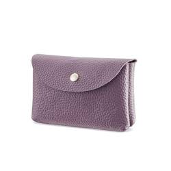 Herren Business Geldbörse Leder Kleingeld Tasche Frauen Tragbare Reise Karten Casual Use Kleine Leder Geldbörse für Männer, violett, double layer von Frotox