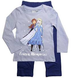 Frozen - Die Eiskönigin Mädchen Schlafanzug ELSA Pyjama (Blau/Lila/Rosa, 98-104) von Frozen - Die Eiskönigin