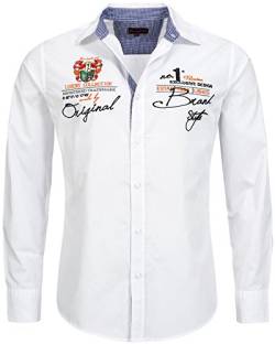 Früchtl Herren Premium Langarm Hemd, White, L von Früchtl