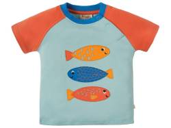 Frugi Baby und Kinder T-Shirt Fische mint Gr.2 (3-6 Monate) von Frugi