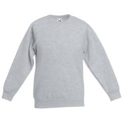 Classic Set-In Sweat Kids - Farbe: Heather Grey - Größe: 116 (5-6) von Fruit of the Loom