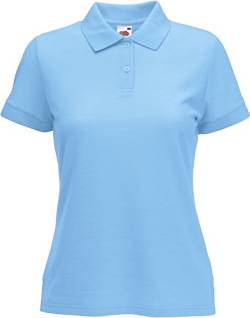 Damen Lady-Fit Poloshirt 65/35 XS S M L XL XXL verschiedne Größen von Fruit of the Loom M,Hellblau von Fruit of the Loom