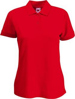 Damen Lady-Fit Poloshirt 65/35 XS S M L XL XXL verschiedne Größen von Fruit of the Loom XXL,Rot von Fruit of the Loom