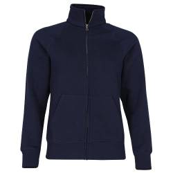 Damen Sweatjacke Stehkragen Sweatshirt Hoodie Pullover Shirt verschiedene Größe und Farben - Shirtarena Bündel XL,Deep Navy von Fruit of the Loom