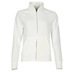 Damen Sweatjacke Stehkragen Sweatshirt Hoodie Pullover Shirt verschiedene Größe und Farben - Shirtarena Bündel XL,Weiß von Fruit of the Loom