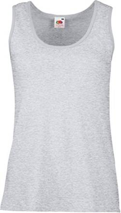 Fruit Of The Loom 61376 Womens Sleeveless Ladies Lady-Fit Valueweight Vest Tank Top - Heather Grey - X-Small von Fruit of the Loom