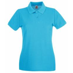 Fruit Of The Loom Lady-Fit Premium Polo Shirt 12,Blau - Azure Blue von Fruit of the Loom