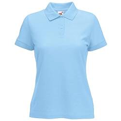 Fruit of The Loom Damen Lady-Fit 65/35 Pique Polo Shirt, Pastellblau, Gr.XXL von Fruit of the Loom