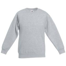 Fruit of the Loom, Kinder-Sweatshirt Gr. 13 Jahre, grau meliert von Fruit of the Loom