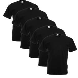 Fruit of the Loom 01 1036 V36 M, 5-Pack Valueweight T-Shirt, schwarz von Fruit of the Loom