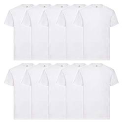 Fruit of the Loom 10 Stück Heavy Cotton T-Shirts in Weiss, Grösse M von Fruit of the Loom