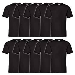 Fruit of the Loom 10 T-Shirt, Farbe:deep Black, Größe:4XL von Fruit of the Loom