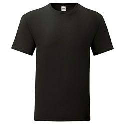 Fruit of the Loom 10er Pack Iconic T Herren T-Shirt Mehrpack Größe S - 5XL, Farbe:schwarz, Größe:5XL von Fruit of the Loom