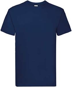 Fruit of the Loom 10er Pack Super Premium T Herren Damen Unisex T-Shirt schwere Qualität NEU, Farbe:Navy, Größe:3XL von Fruit of the Loom