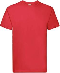 Fruit of the Loom 10er Pack Super Premium T Herren Damen Unisex T-Shirt schwere Qualität NEU, Farbe:rot, Größe:M von Fruit of the Loom