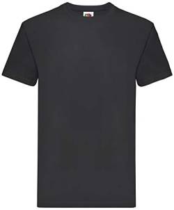 Fruit of the Loom 10er Pack Super Premium T Herren Damen Unisex T-Shirt schwere Qualität NEU, Farbe:schwarz, Größe:4XL von Fruit of the Loom