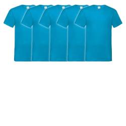 Fruit of the Loom 10er Pack Valueweight V-Neck T, Größe:2XL, Farbe:10x azurblau von Fruit of the Loom