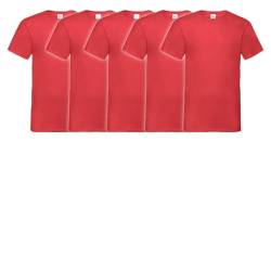Fruit of the Loom 10er Pack Valueweight V-Neck T, Größe:3XL, Farbe:10x rot von Fruit of the Loom