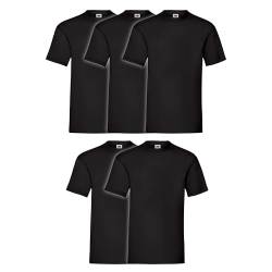 Fruit of the Loom 5er Pack Heavy T Herren Basic T-Shirt NEU, Farbe:deep Black, Größe:M von Fruit of the Loom