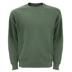 Fruit of the Loom Belcoro® Herren-Sweatshirt mit Raglanärmeln, Größe XXL (Classic Olive), olivgrün, XXL von Fruit of the Loom