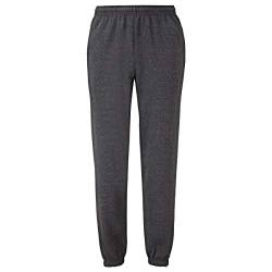 Fruit of the Loom Classic Elasticated Cuff Jog Pants Herren Jogginghose, Farbe:dunkelgrau meliert, Größe:2XL von Fruit of the Loom