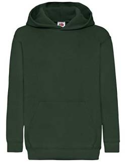 Fruit of the Loom Classic Hooded Sweat Kids Kapuzen-Sweatshirt, Farbe:flaschengrün, Größe:116 von Fruit of the Loom