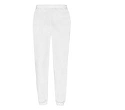 Fruit of the Loom Classic Jog Pants Herren Jogginghose 1er/2er mit elastischem oder offenem Beinabschluss(XXL, 1x Weiss Elastisch + 1 HL Kauf Notizblock) von Fruit of the Loom