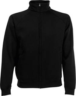 Fruit of the Loom Classic Sweat Jacket, schwarz, L von Fruit of the Loom