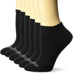 Fruit of the Loom Damen 6-pair No Show Socks Legere Socken - schwarz - von Fruit of the Loom