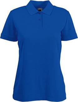 Fruit of the Loom Damen 65/35 Polo Lady-Fit Poloshirt, Blau (Royal 300), Small von Fruit of the Loom