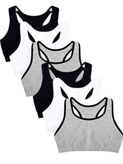 Fruit of the Loom Damen Built Up Tank Style Vorteilspack Sport-BH, Blickdicht, Heather Grey W. Black/White/Black/Heather Grey W. Black/White/Black, 100 von Fruit of the Loom