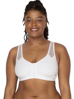Fruit of the Loom Damen Comfort Front Close Bra with Mesh Straps Sport-BH, Weiß, 40 von Fruit of the Loom
