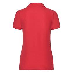 Fruit of the Loom Damen Lady-Fit 65/35 Pique Polo Shirt, Rot, Gr.M von Fruit of the Loom