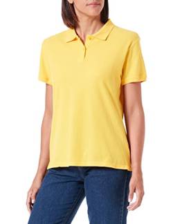 Fruit of the Loom Damen Poloshirt SS078M, Gelb (Sunflower), Medium von Fruit of the Loom