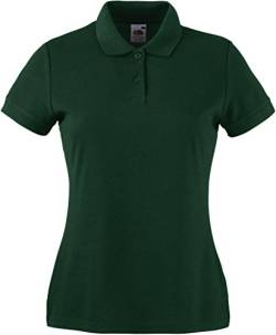 Fruit of the Loom Damen Poloshirt SS092M, Grün - Green (Bottle Green), Gr. 42 (Herstellergröße: L) von Fruit of the Loom