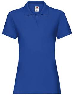 Fruit of the Loom Damen Premium Polo Lady-fit Poloshirt, Größe:M, Farbe:royal von Fruit of the Loom