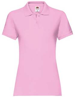 Fruit of the Loom Damen Premium Poloshirt Lady-Fit - Pink - Small von Fruit of the Loom
