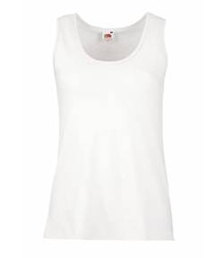 Fruit of the Loom Damen Tank Top Valueweight Vest Lady-Fit 61-376-0 White XS von Fruit of the Loom